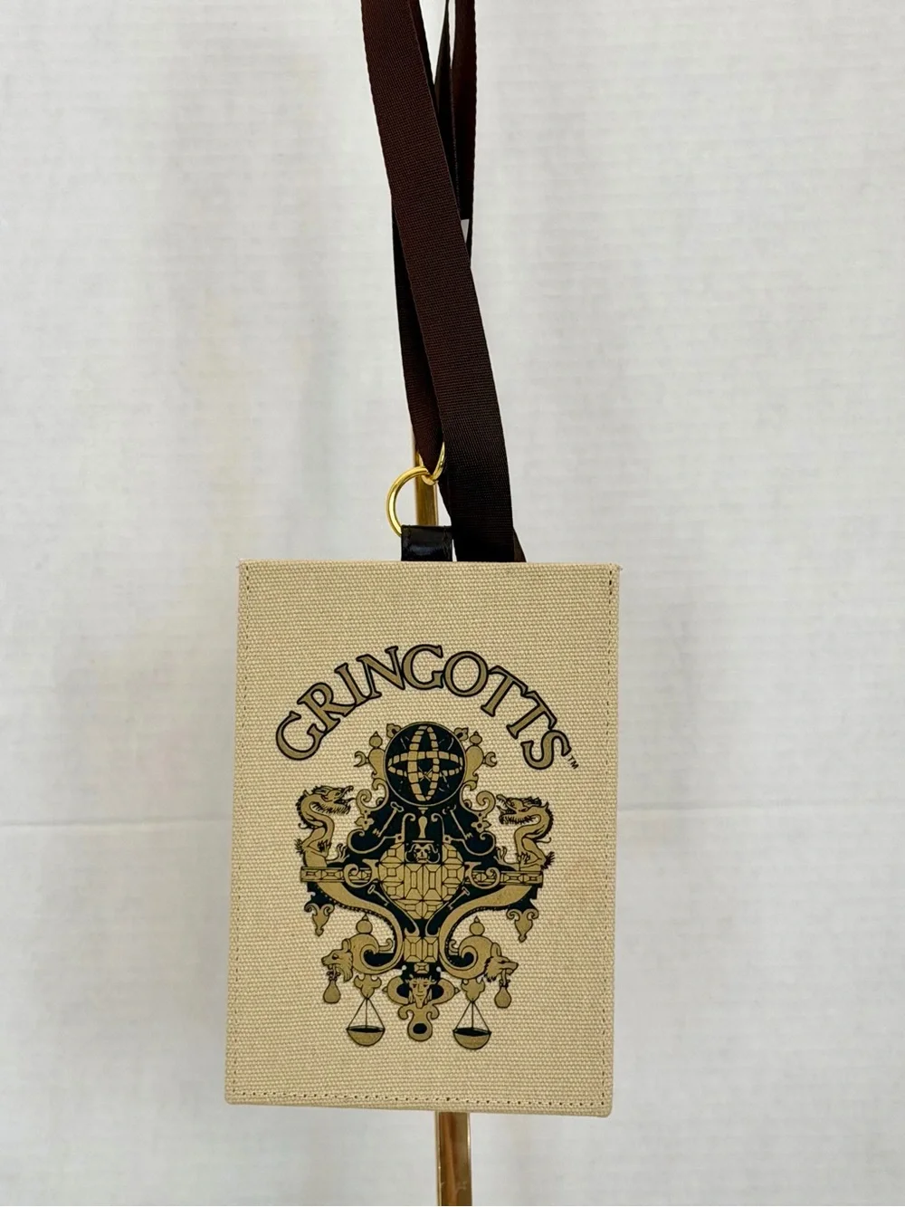 Two Harry Potter Gringotts Cream Canvas Lanyard Universal Studio IDHolder